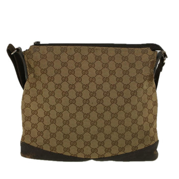 GUCCI GG Canvas Shoulder Bag Beige 145856 58787