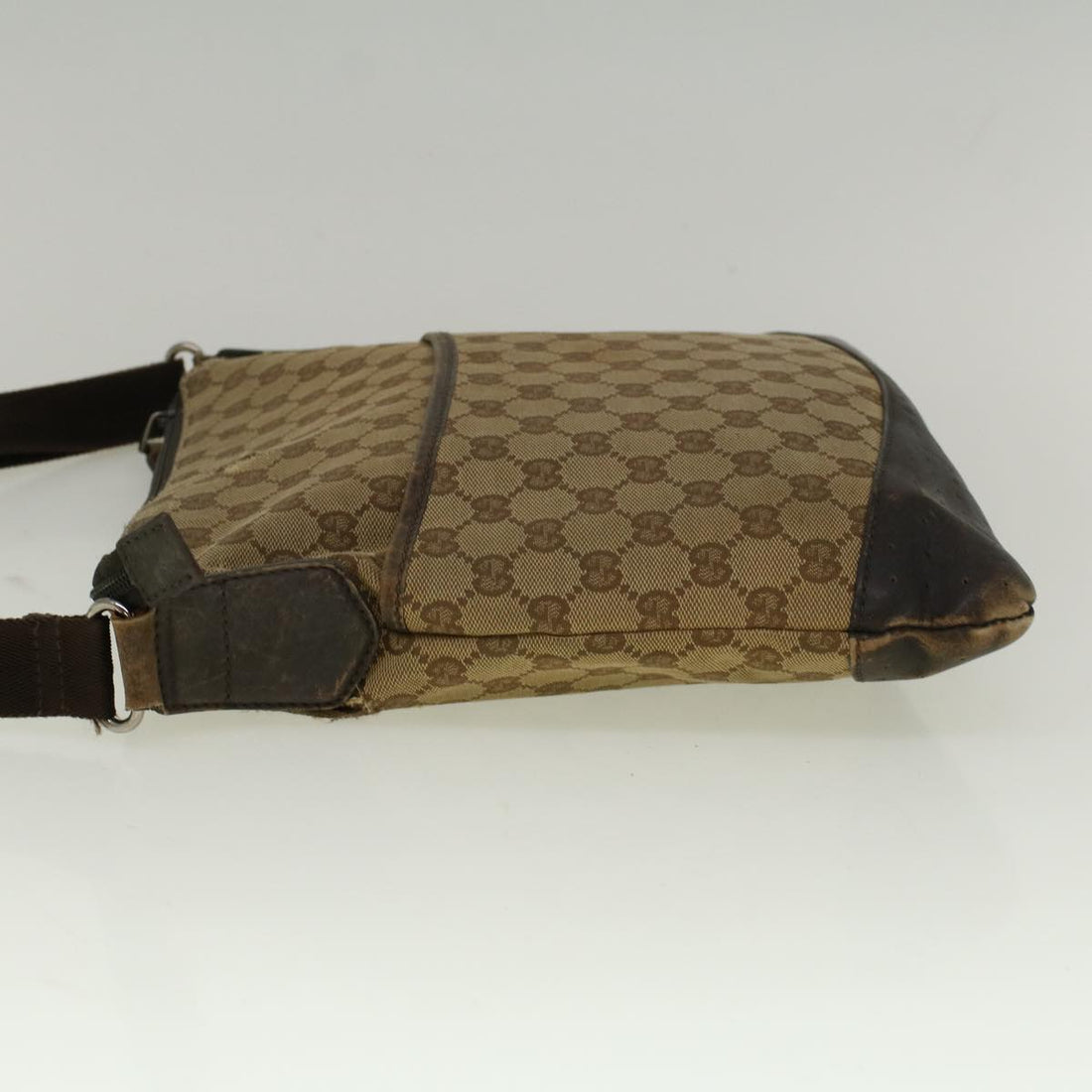 GUCCI GG Canvas Shoulder Bag Beige 145856 58787
