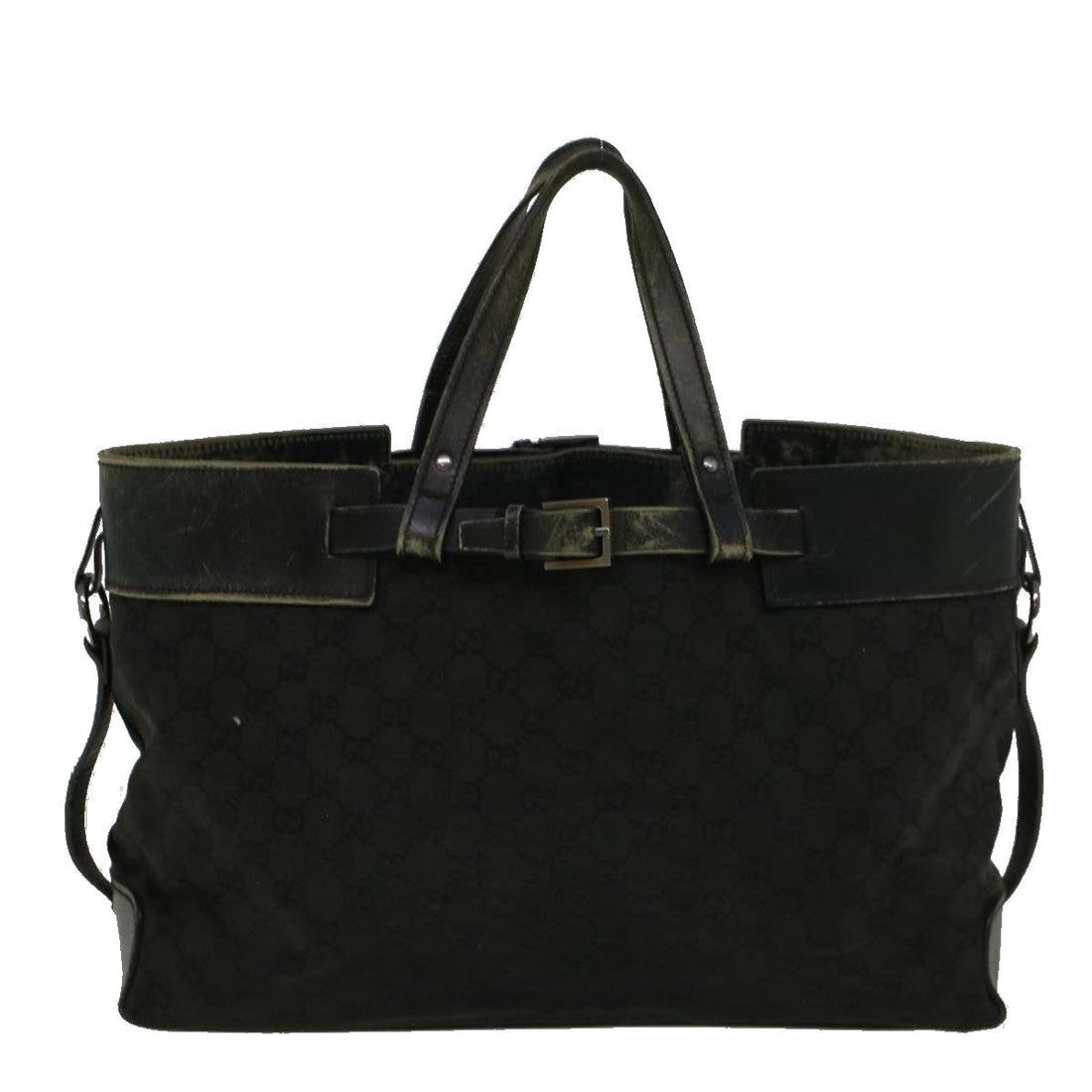 GUCCI GG Canvas Tote Bag Black 106251 58796