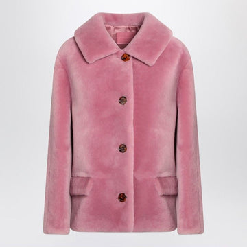 PRADA Shearling Jacket with Shirt Collar for Women