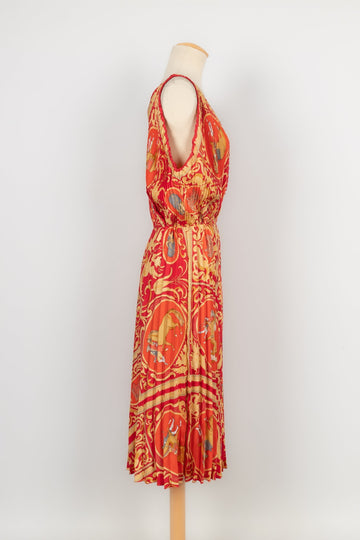 Robe plissée en soie Hermès