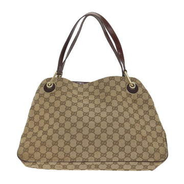 GUCCI GG Canvas Tote Bag Beige 121023 59071