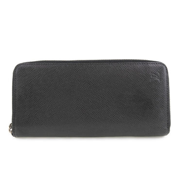 LOUIS VUITTON Long Wallet Purse M32822 Taiga black Zippy Wallet Vertical unisex(Unisex) Used
