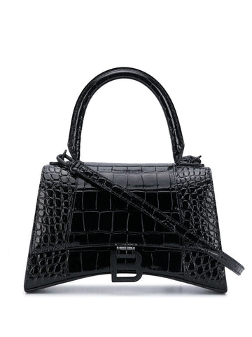 HOURGLASS SMALL LEATHER HANDBAG