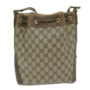 GUCCI GG Supreme Web Sherry Line Shoulder Bag Beige Red 164 02 034 59463