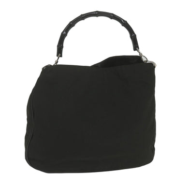 GUCCI Bamboo Shoulder Bag Nylon 2way Black 001 1577 3444 59567
