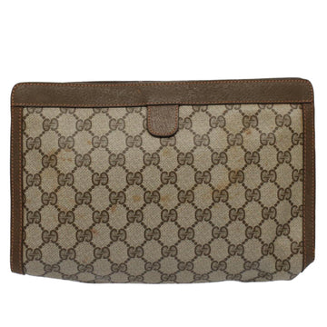 GUCCI GG Supreme Web Sherry Line Clutch Bag Beige Red Green 89 01 033 59621