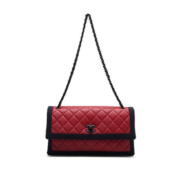Chanel Matrasse Chain Shoulder   Nylon Red × Black (Black G) Shoulder Bag Mini Shoulder Bag  Bag Hybrid ? Ship? Himalan Bookstore Online