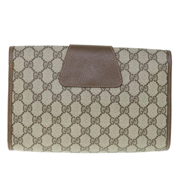 GUCCI GG Canvas Web Sherry Line Clutch Bag PVC Beige Red Green 59987