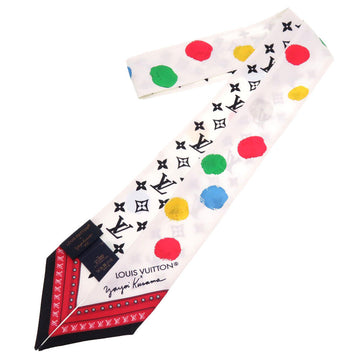 LOUIS VUITTON scarf M78284 silk white LV x YK Bandeau BB Painted Dots Women Used