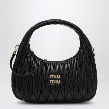 Miu Miu Miu Wander Black Matelassé Bag Women
