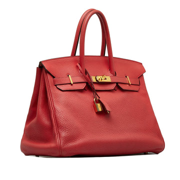 Hermès Birkin 35 Red Clemence Gold