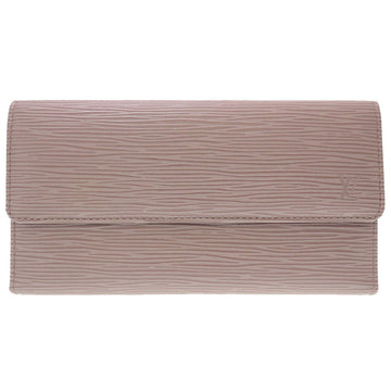 LOUIS VUITTON Long Wallet Purse M6338B Epi Leather lilac Three fold Epi Portefeuille International Women Used