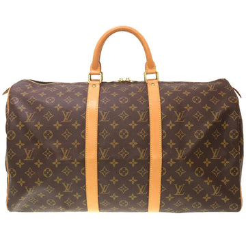 LOUIS VUITTON Boston Duffel bag M41426 Monogram canvas Brown Monogram Keepall 50 mens Used