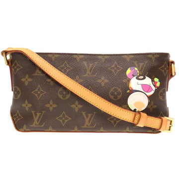 LOUIS VUITTON Shoulder Bag M51241 Monogram canvas Brown Monogram panda Trotteur Takashi Murakami Women Used