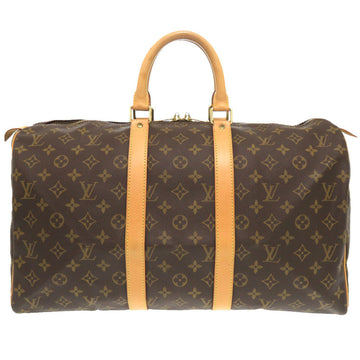 LOUIS VUITTON Boston Duffel bag M41428 Monogram canvas Brown Monogram Keepall 45 mens Used