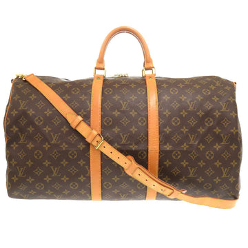 LOUIS VUITTON Boston Duffel bag M41414 Monogram canvas Brown Monogram Keepall bandouliere55 mens Used