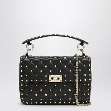 Valentino Garavani Black Rockstud Spike Handbag Women