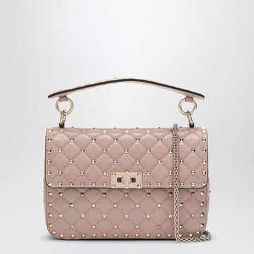 Valentino Garavani Rockstud Spike Handbag In Powder Pink Leather Women