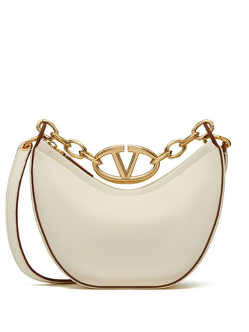 MINI VLOGO MOON BAG IN NAPPA LEATHER WITH CHAIN