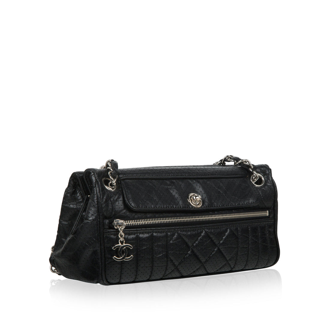 Vintage Perforated Shoulder Bag