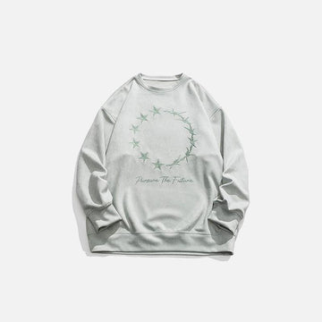 Star Ring Embroidered Sweatshirt