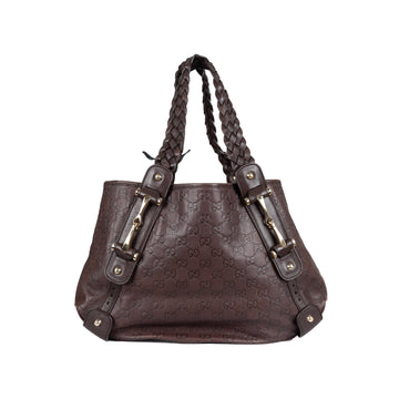 Gucci Guccissima Horsebit Pelham Shoulder Bag - '10s