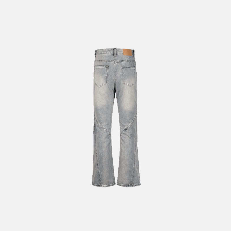 Vintage Inspired Distressed Flare Jeans