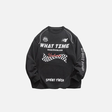 Oversized Racing Loose Sweatshirt