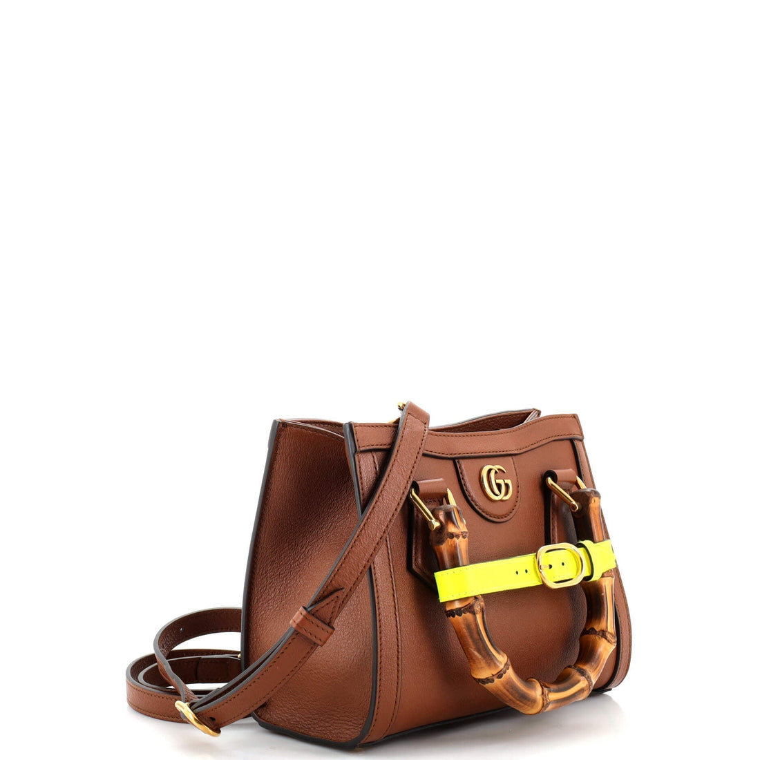 Diana NM Bamboo Handle Tote Leather Mini