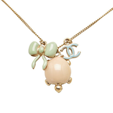 Chanel Cocomark Ribbon Turtle Turtle Motif  Gold Multicolor Mecca  CHANEL
