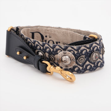 Dior Shoulder Strap Fabric  Leather × GP Navy Navi