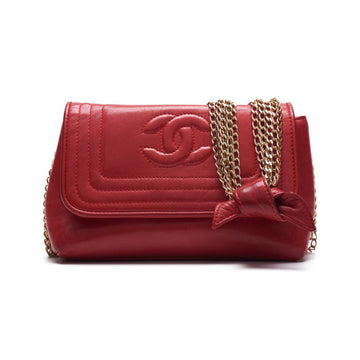 Chanel Mademoiselle Pushlock 5  Chain Shoulder  Red  Shoulder Bag Mini Shoulder Bag  Shoulder Bag Hybrid ? Ship? Dharma Bookstore Online