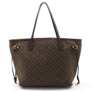 Louis Vuitton Monogram Idil Neverfull MM Tortoise Bag Linen Huzan Brown M40513