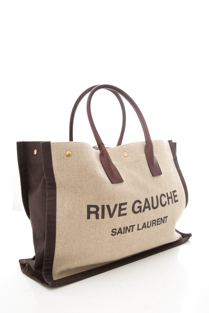 Saint Laurent Beige Rive Gauche Printed Tote