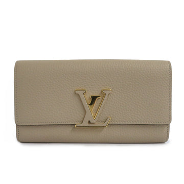 Louis Vuitton Portefolio Capsine M61249 LV  Leather Gale Beige Gr G  Long Wallet Retail