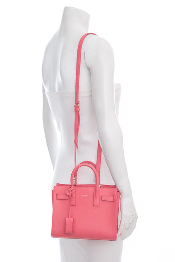Saint Laurent Pink Nano Sac de Jour Handbag