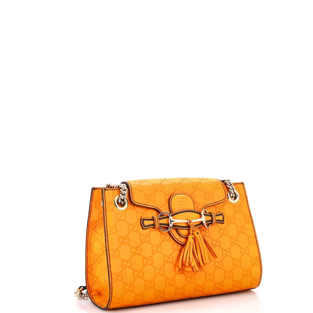 Emily Chain Flap Shoulder Bag Guccissima Leather Small