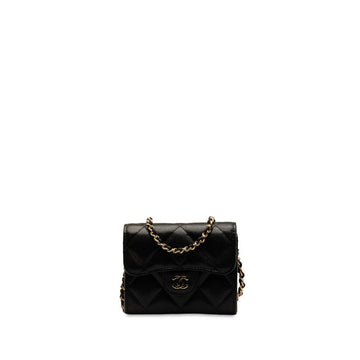 Chanel Matrases Coco Mini Chain Wallet Black G Caviar S  Chanel