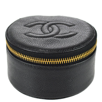 Chanel 1994-1996 Black Caviar Jewelry Case Pouch