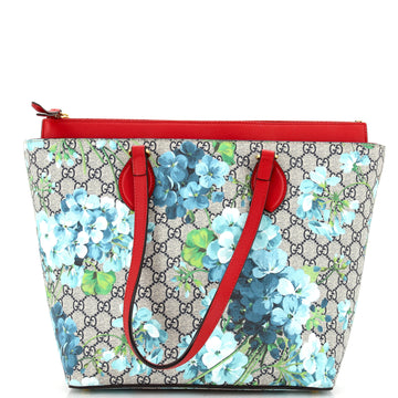 Linea A Zip Tote Blooms Print GG Coated Canvas Medium
