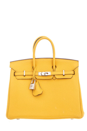 Hermès 2009 Jaune Ambre Togo Birkin 25 W/ Palladium HW