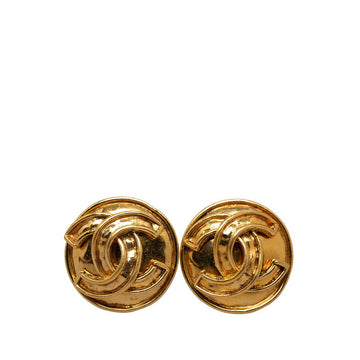 Chanel Vintage Cocomark Drop Earring Gold  Lady Chanel