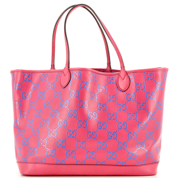 Open Tote GG Embossed Perforated Leather Large