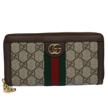 GUCCI GG Offdia Web Sherry Line Long Wallet Beige Red Green 523154 60075S