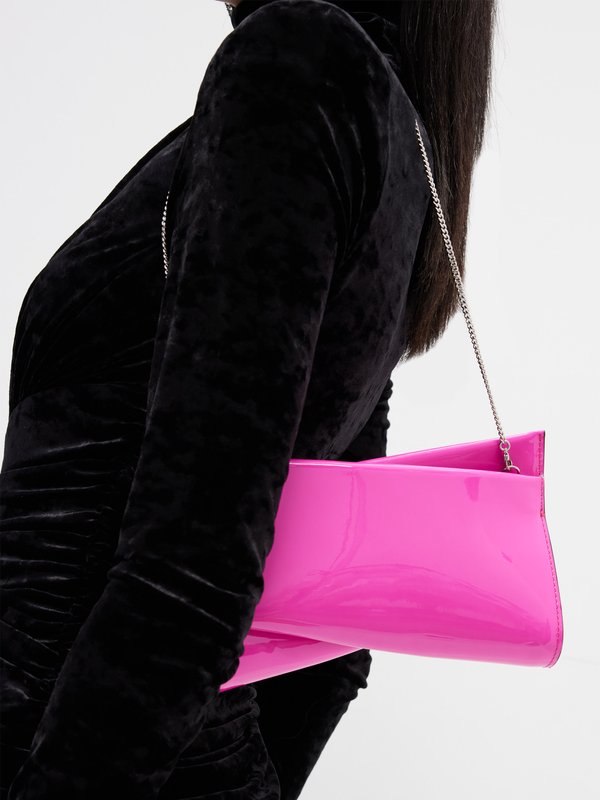 Christian Louboutin Women Small Loubitwist Patent Leather Clutch