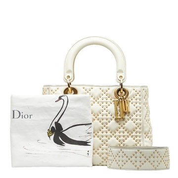 Dior  Dior Stalls Handbags 2WAY White Leather Ladies Dior