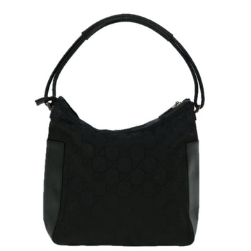 GUCCI GG Canvas Shoulder Bag Nylon Black 60150
