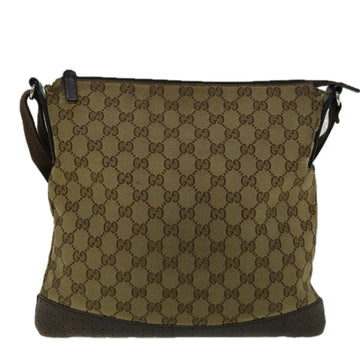 GUCCI GG Canvas Shoulder Bag Beige 145857 60387