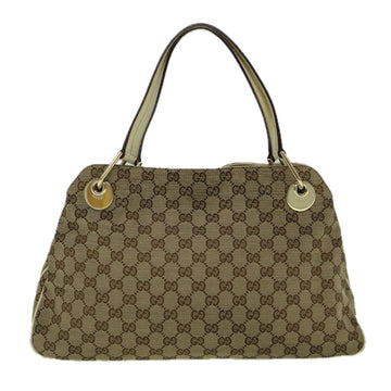 GUCCI GG Canvas Tote Bag Beige White 121023 60389